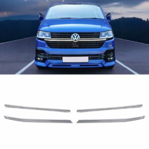 Chrome 4 Piece Upper Long & Short Grille Trims For VW Transporter T6.1 19-24