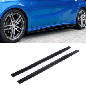 Gloss Black Side Skirts For Mercedes CLA C117 13-19