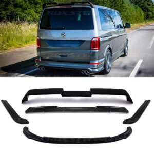 Gloss Black Aero Lowline Body Kit For VW Transporter T6 T6.1 Tailgate 16-24