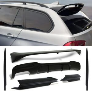 Twin Exhaust Aero Lowline Body Kit Gloss Black - BMW 3 Series E91 Pre LCI 05-08