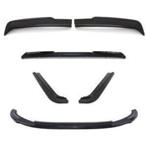 Gloss Black Aero Lowline Body Kit For VW Transporter T6 T6.1 Barn Door 16-24