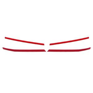 Red 4 Piece Upper Long & Short Grille Trims For VW Transporter T6.1 19-24
