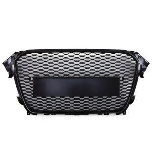Black Front Badgeless Grille Honeycomb RS4 Style  for Audi A4 B8.5 13-16