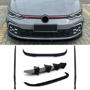 Gloss Black Aero Lowline Kit For VW Golf MK8 R-Line 20+