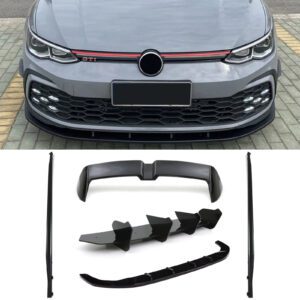 Gloss Black Aero Lowline Kit Oettinger Style For VW Golf MK8 R-Line 20+