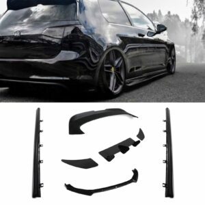 Gloss Black Aero Lowline Kit For VW Golf MK7 R & R-Line 12-16