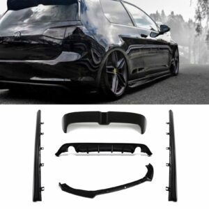 Gloss Black Aero Lowline Kit Oettinger Style For VW Golf MK7.5 GTI 16-20