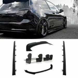 Gloss Black Aero Lowline Kit Osir Style For VW Golf MK7.5 GTI 16-20