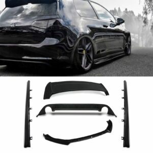 Gloss Black Aero Lowline Kit Osir Style For VW Golf MK7 GTI 12-16