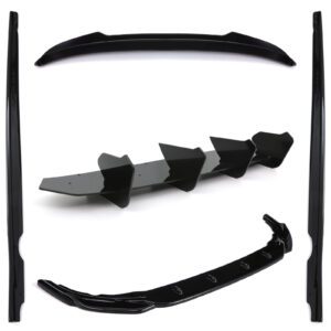 Gloss Black Aero Lowline Kit For VW Golf MK8 R 20+