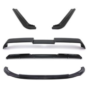 Gloss Black Aero Lowline Body Kit For VW Transporter T6 T6.1 Tailgate 16-24