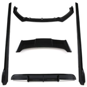 Gloss Black Aero Lowline Kit With Big Wing For VW Polo MK5 6C Facelift 14-18
