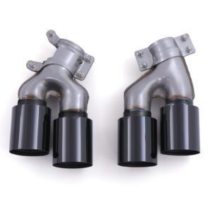 Gloss Black Tailpipes M5 Quad Style For BMW 5 Series G30 16-23