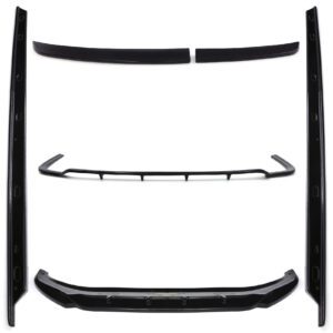 Gloss Black Aero Lowline Kit For VW Caddy MK5 LWB Barn Door 20+