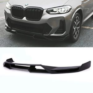 Gloss Black Front Bumper Splitter For BMW X4 SUV G02 LCI 2022+