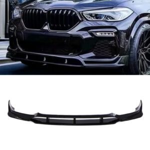 Black Gloss Front Splitter M Performance Look For BMW X6 SUV G06 2019-2023