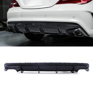 Gloss Black AMG Style Rear Diffuser with Cutouts For Mercedes-Benz CLA-Class CLA45 W117