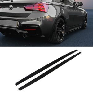 Black M Performance Style Side Skirt Extensions - BMW 1 Series F20 F21 Hatch LCI 15-19