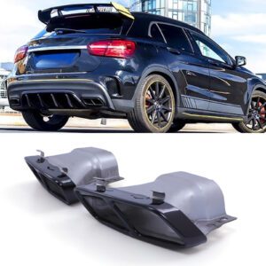 Gloss Black AMG Look Exhaust Tip For Mercedes-Benz GLA45 SUV X156 14-20