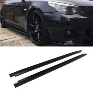 Gloss Black Side Skirts M Performance Style For BMW 5 Series E60 E61 Pre-LCI 03-07