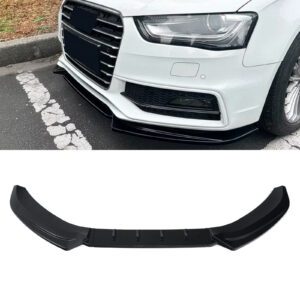 Gloss Black Front Splitter For Audi S4 A4 S-Line B8.5 Facelift 12-15