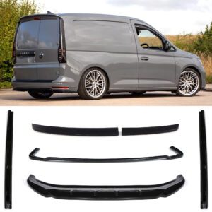 Gloss Black Aero Lowline Kit For VW Caddy MK5 SWB Barn Door 20+