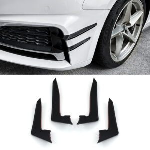 Gloss Black Front Canards For Audi A5 F5 Pre Facelift 17-20