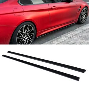 Gloss Black Side Skirts M Performance Style For BMW 4 Series F32 F33 F36 13-20