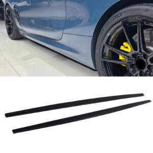 Gloss Black Side Skirts M Performance Style For BMW 8 Series G14 G15 2019+