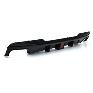 Gloss Black Rear Diffuser Quad Exit with LED For BMW 5 Series F10 F11 2011-2017