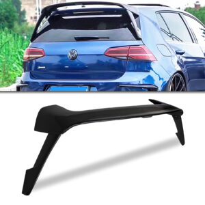 Black 3 Piece ABS Rear Roof Spoiler for VW Golf MK7 12-20