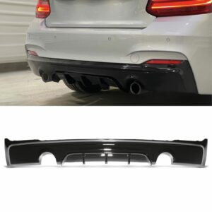 M Style Dual Exit Rear Diffuser For BMW 2 Series F22 F23 14-21