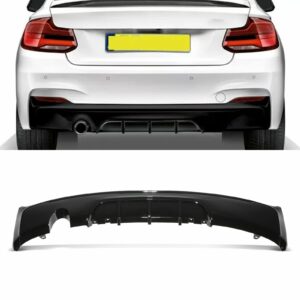 M Performance Style Rear Diffuser Single Exit For BMW 2 Series F22 F23 14-21