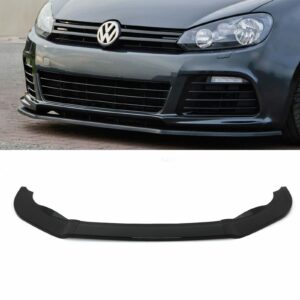 Front Lip Splitter Gloss Black For Volkswagen Golf R MK6 R20 08-11