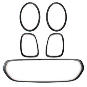 Gloss Black Headlight and Grille Surround Trim Kit For Mini Cooper F55 F56 F57 2014-2021