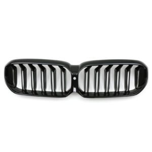 Gloss Black Front Kidney Grilles For BMW 5 Series G30 LCI 21-24