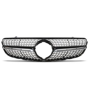 Gloss Black Diamond Style Grille For Mercedes GLC X253 15-19
