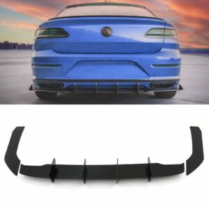 Rear Blade Diffuser Gloss Black For Volkswagen Arteon 2017+