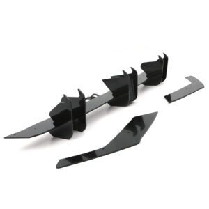 Rear Blade Diffuser with Rain Light Gloss Black For Volkswagen Golf R & R-Line MK8 2020+