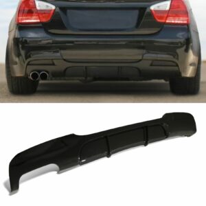 Rear Diffuser P Style Lip Gloss Black For BMW 3 Series E90 05-12