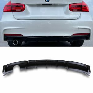Rear Diffuser Lip Single Exit Gloss Black For BMW 3 Series F30 12-19