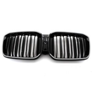 Gloss Black Double Slat LED Grille For BMW X3 G01 LCI 22-24