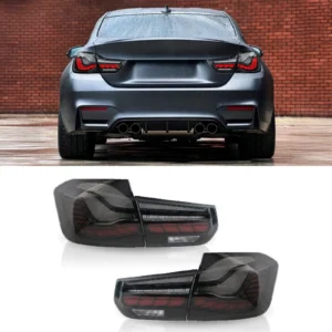 Smoked LED Tail Lights GTS Style For BMW M3 F80 14-18